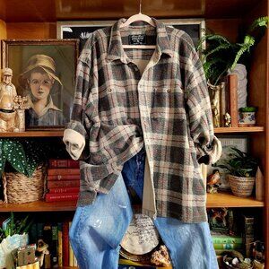 Heritage Cabin Core button-up Coastal granny 90s grunge vintage Eddie Bauer XL